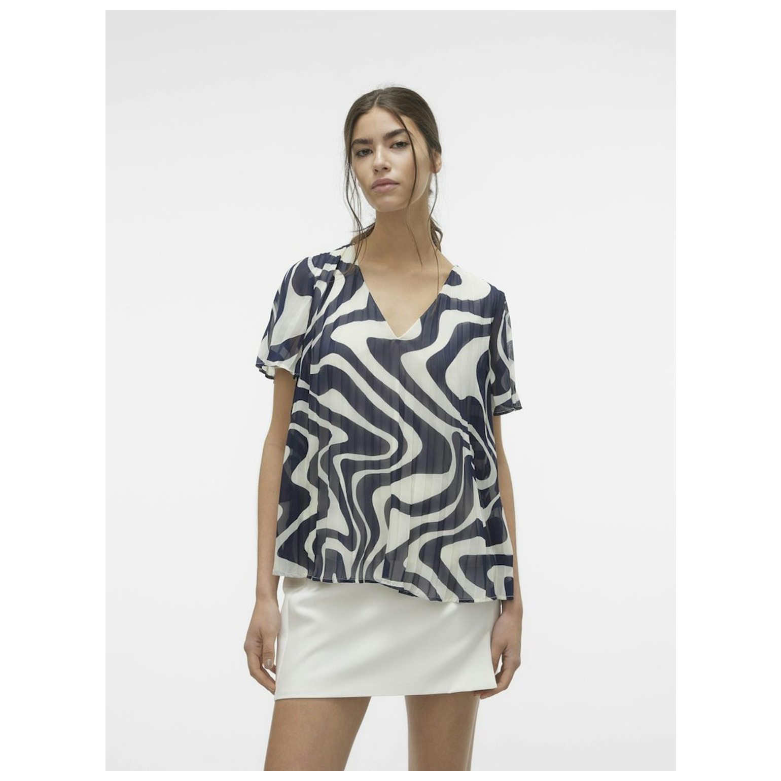 Vero Moda VMKATE S/S V-NECK TOP WVN BTQ