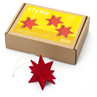Weihnachtsschmuck Wollfilz, Stern