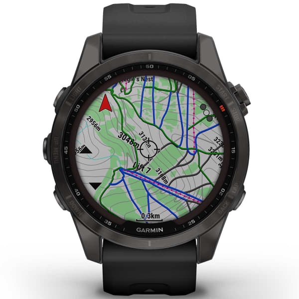 Montre cardio GPS GARMIN FENIX 7S SAPPHIRE SOLAR CARBON