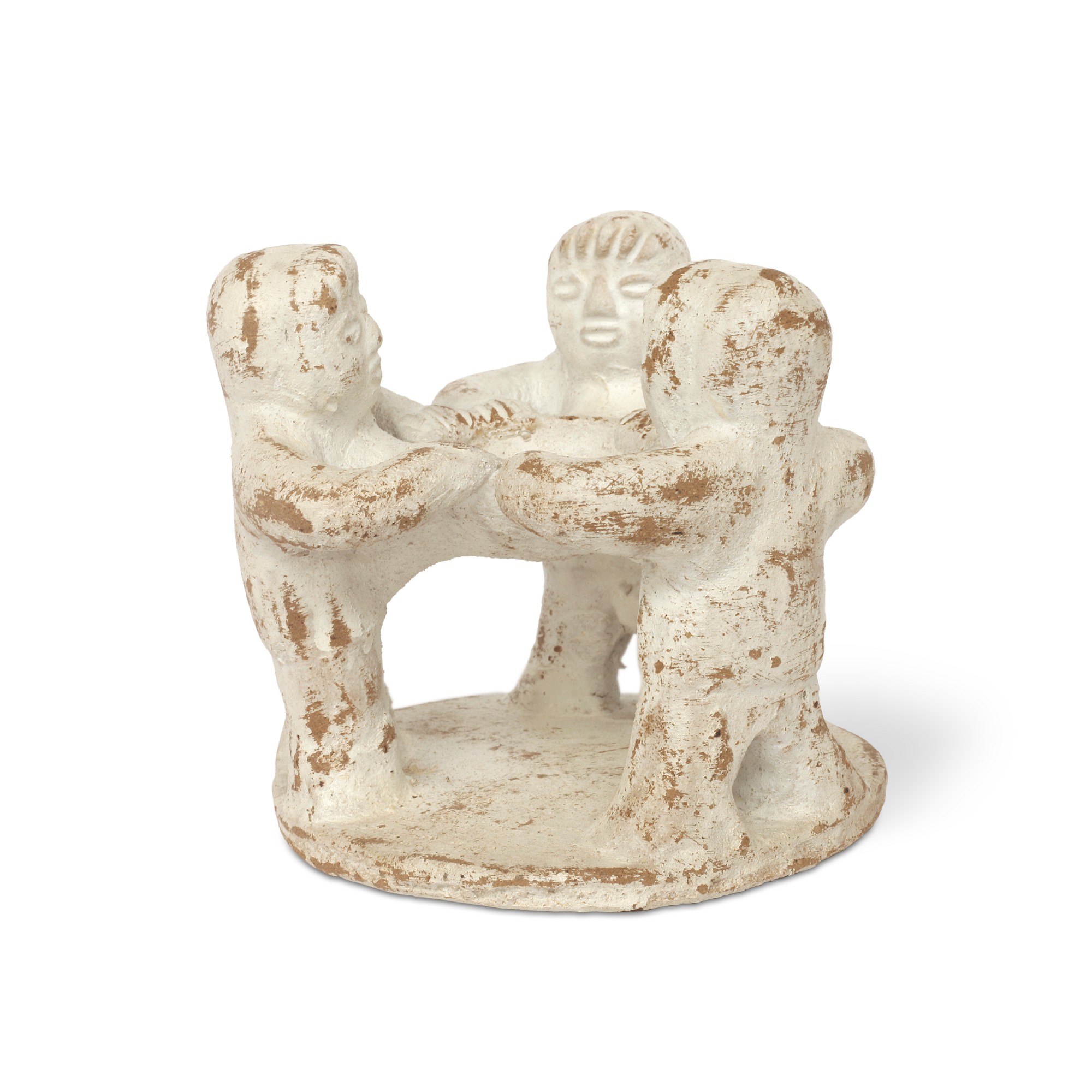 Kerzenhalter 'Friendship Circle 3', weiß, Ø 13 cm, H 12 cm von fischer's lagerhaus