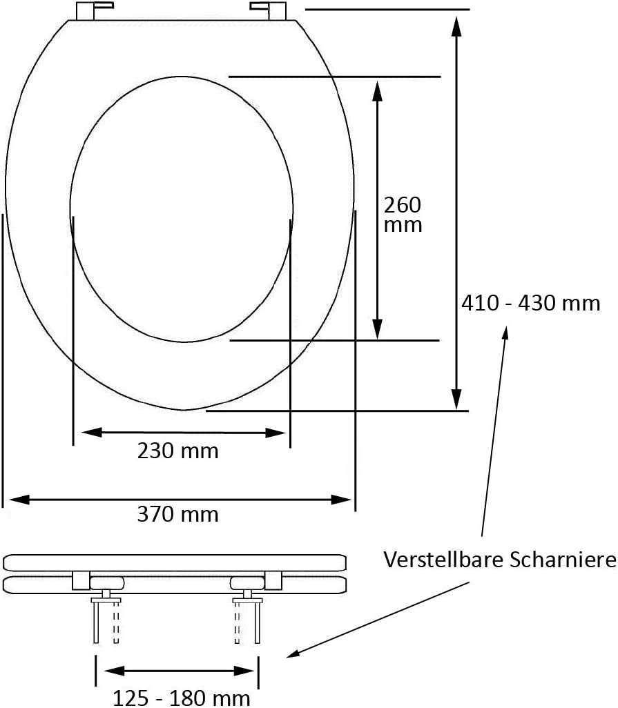 ADOB toiletbril, licht bamboe (natuurlijk), milieuvriendelijk, warm, roestvrij, verstelbare roestvrijstalen scharnieren, universele pasvorm