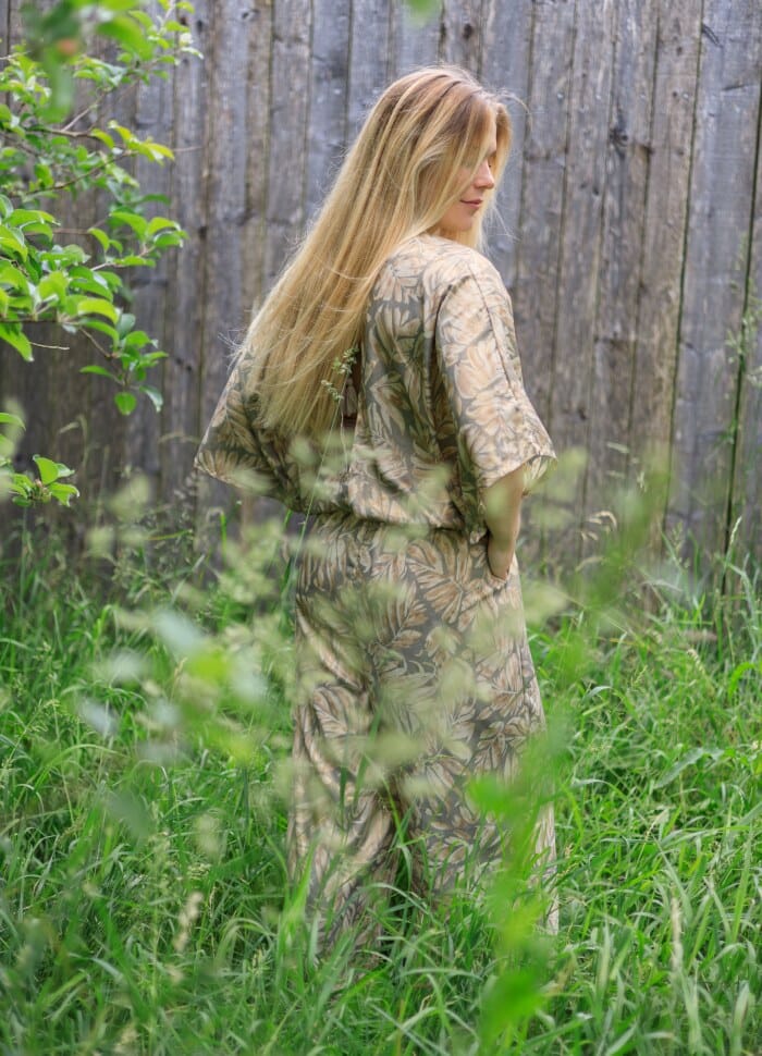 Black Colour Bcluna Double V-Neck Jumpsuit golden sand