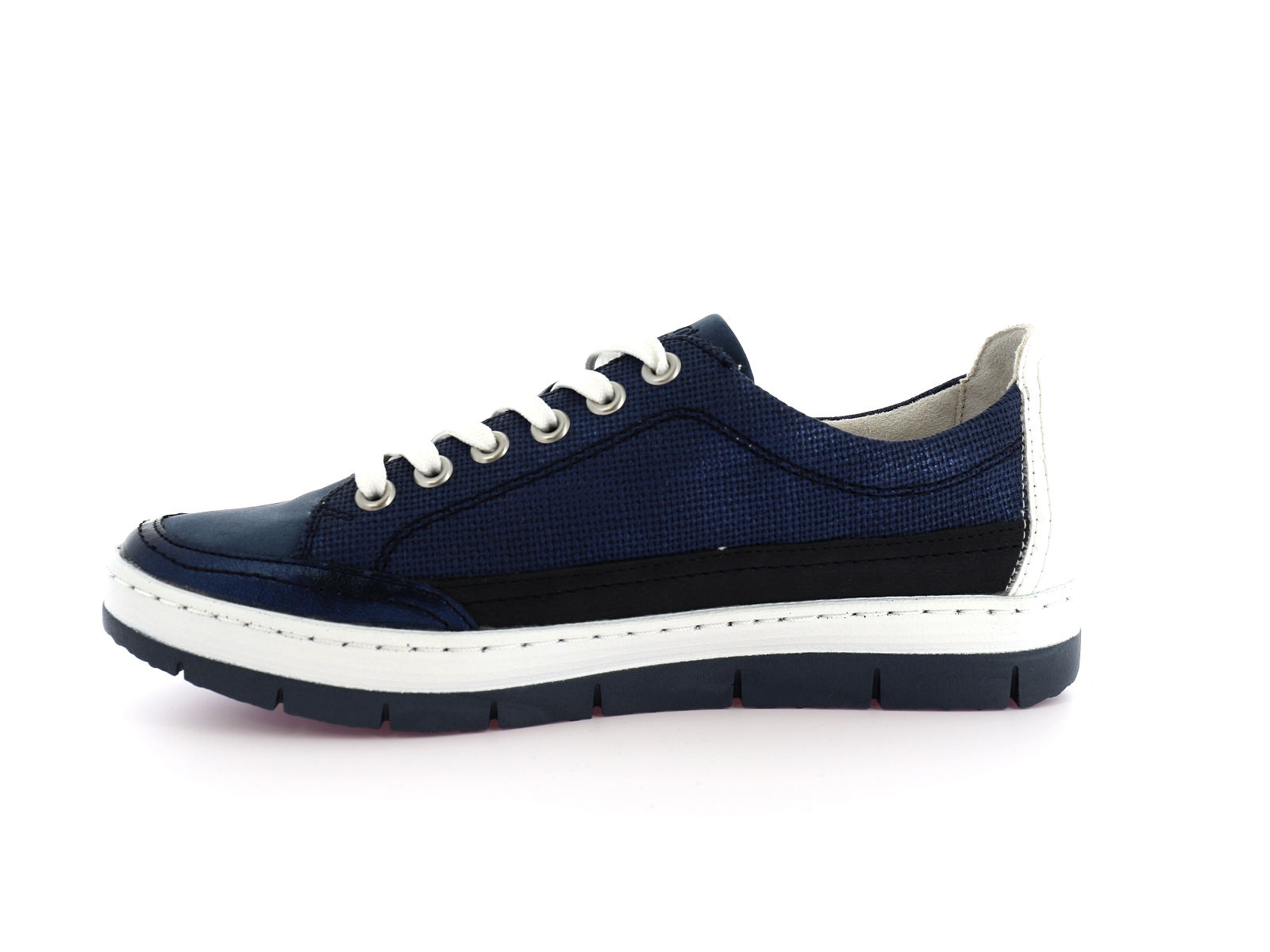 Remonte-D5826 Matières combinées Bleu Foncé