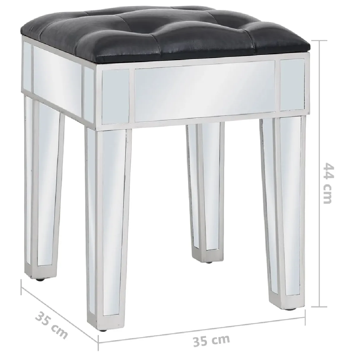 vidaXL Coiffeuse Miroir avec Tabouret