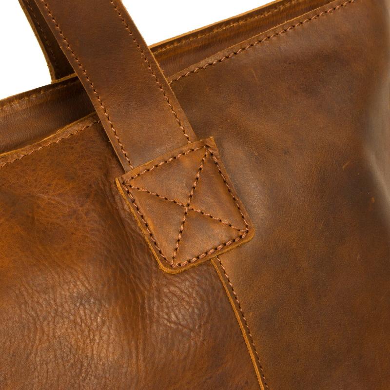 Justified Nynke Shopper L Cognac