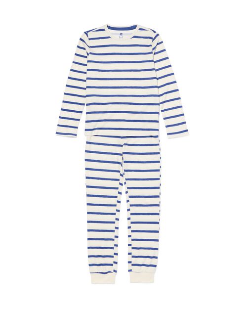 pyjama gaufre rayé pour enfant bleu