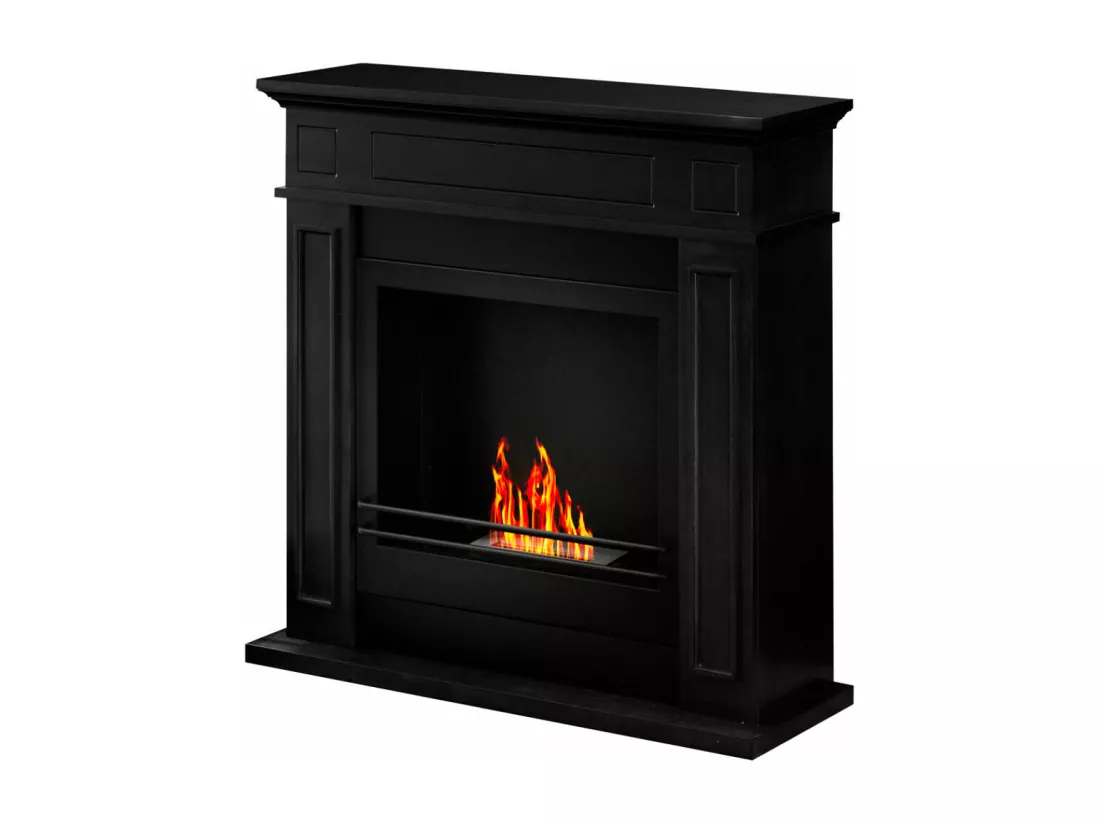 Cheminée à Bioéthanol de Sol Jefferson Noir L 89,5 x H90,5 x P28