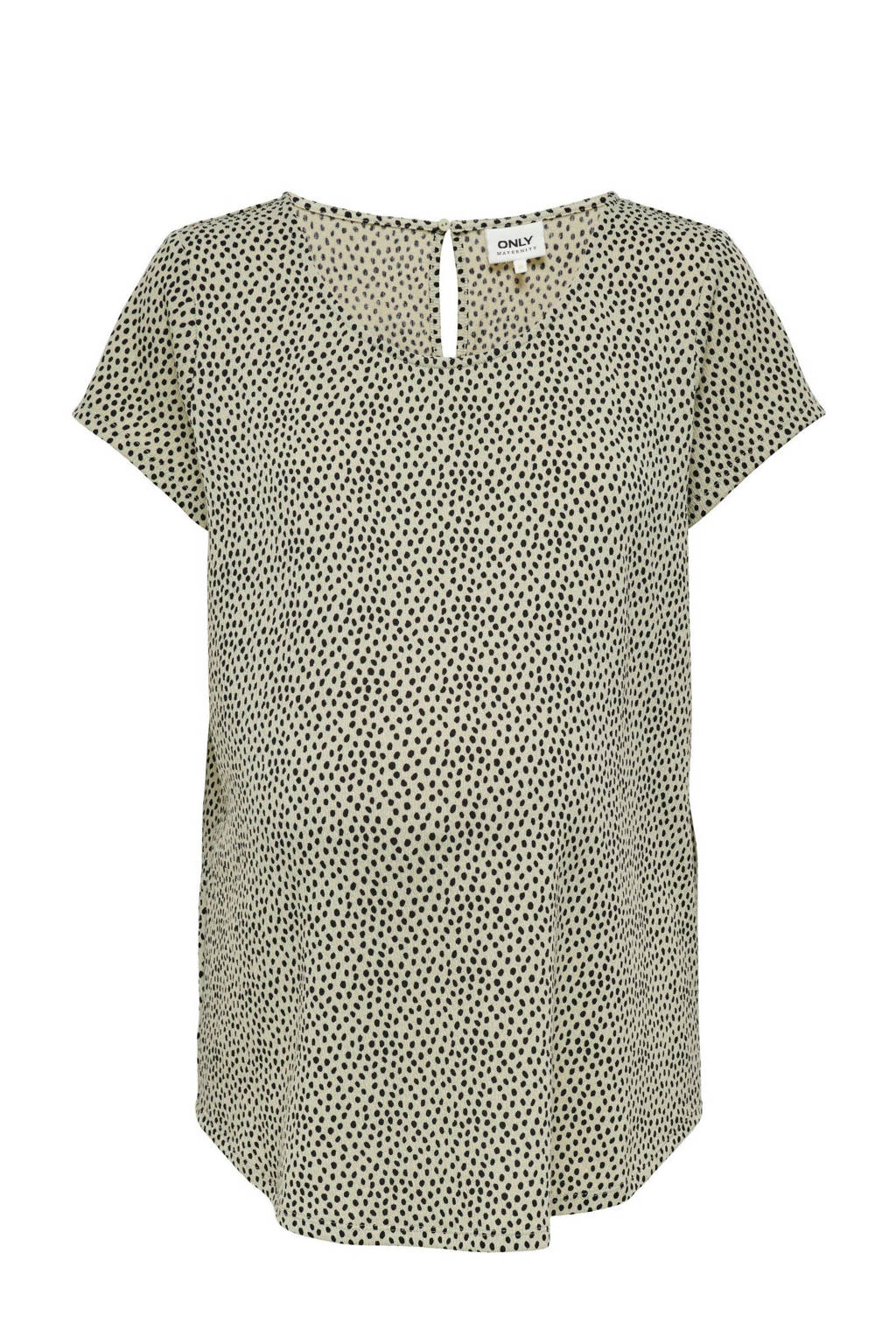 ONLY MATERNITY zwangerschapstop OLMPAULINE met stippen ecru/zwart