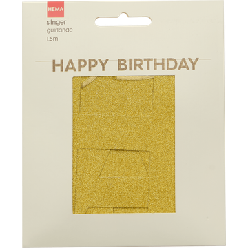 HEMA slinger happy birthday glitter 1 Stuk