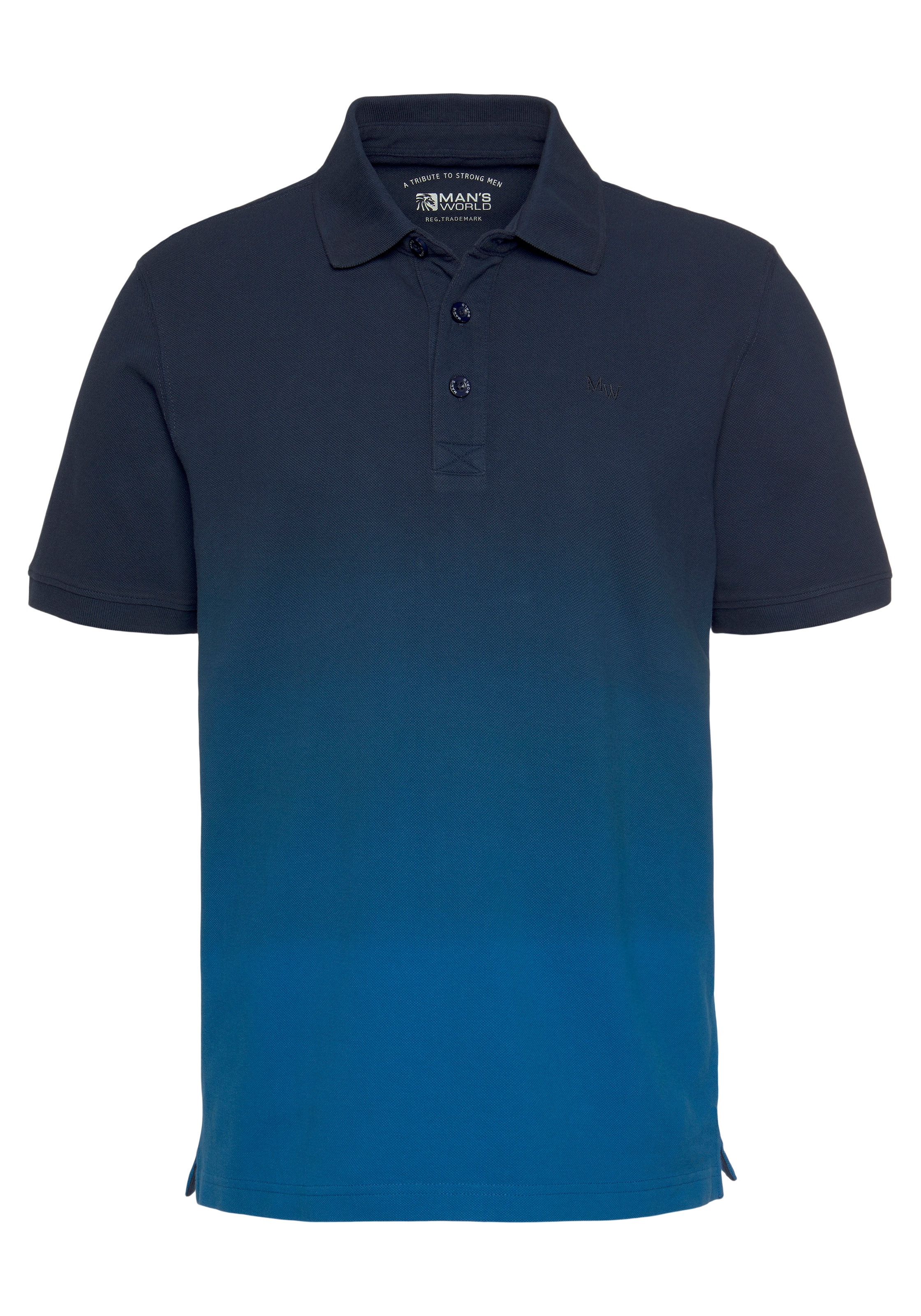 Man's World Poloshirt , Kurzarm,  mit Polokragen,  aus Piqué-Stoff,  mit stilvoller Stickerei