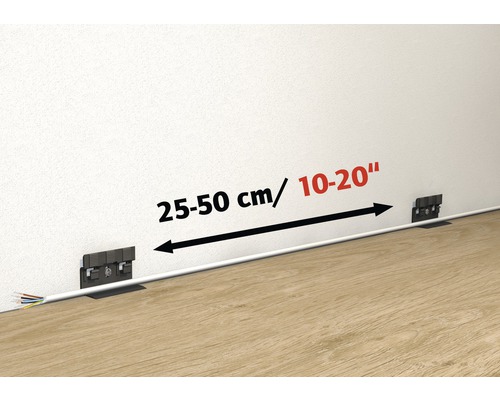 SKANDOR plintklem CH23 incl. schroeven en pluggen, verpakking van 30 stuks.