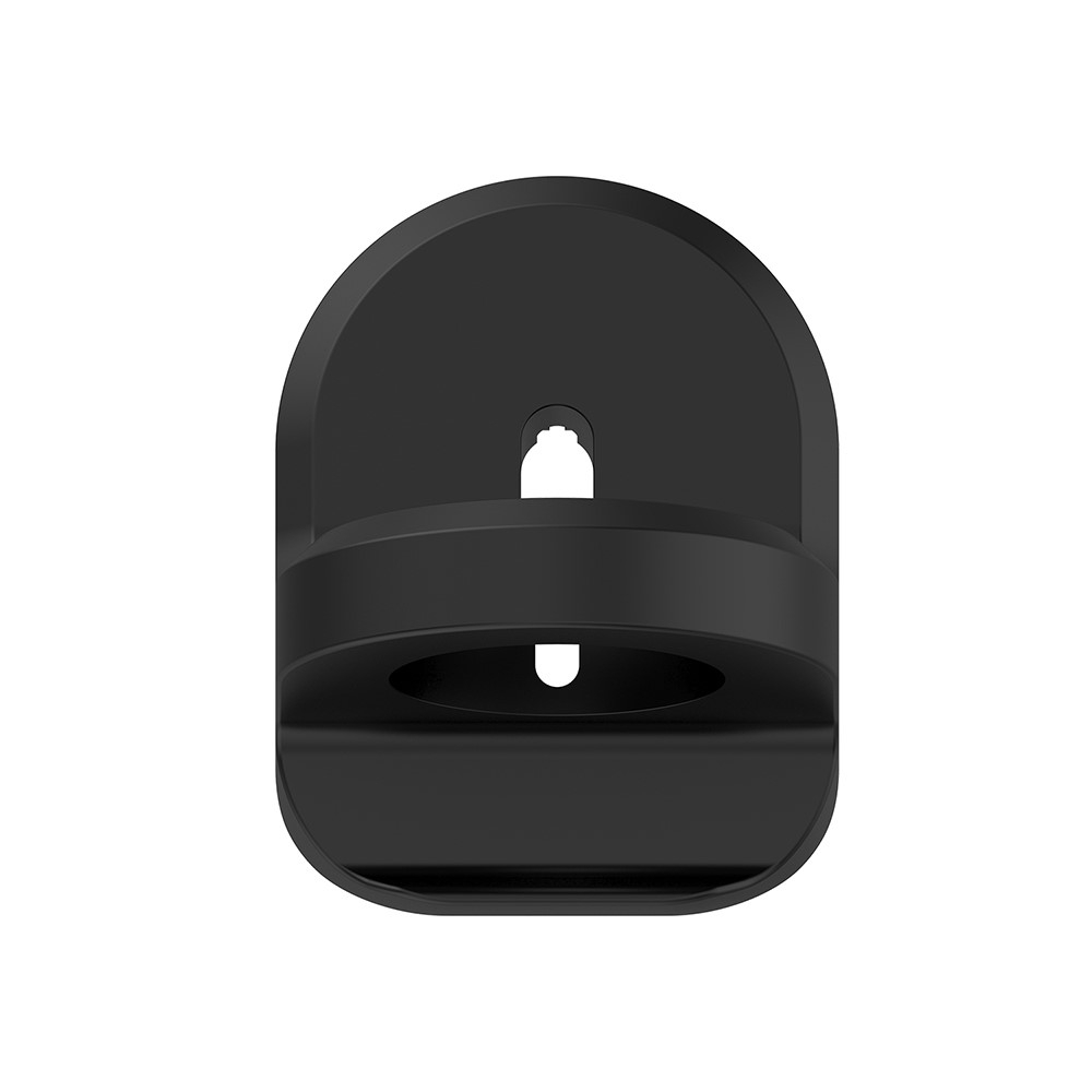 Apple Watch Silikon Uhren Halterung Charging Ladestation Dockingstation mit Kabelmanagement - Schwarz