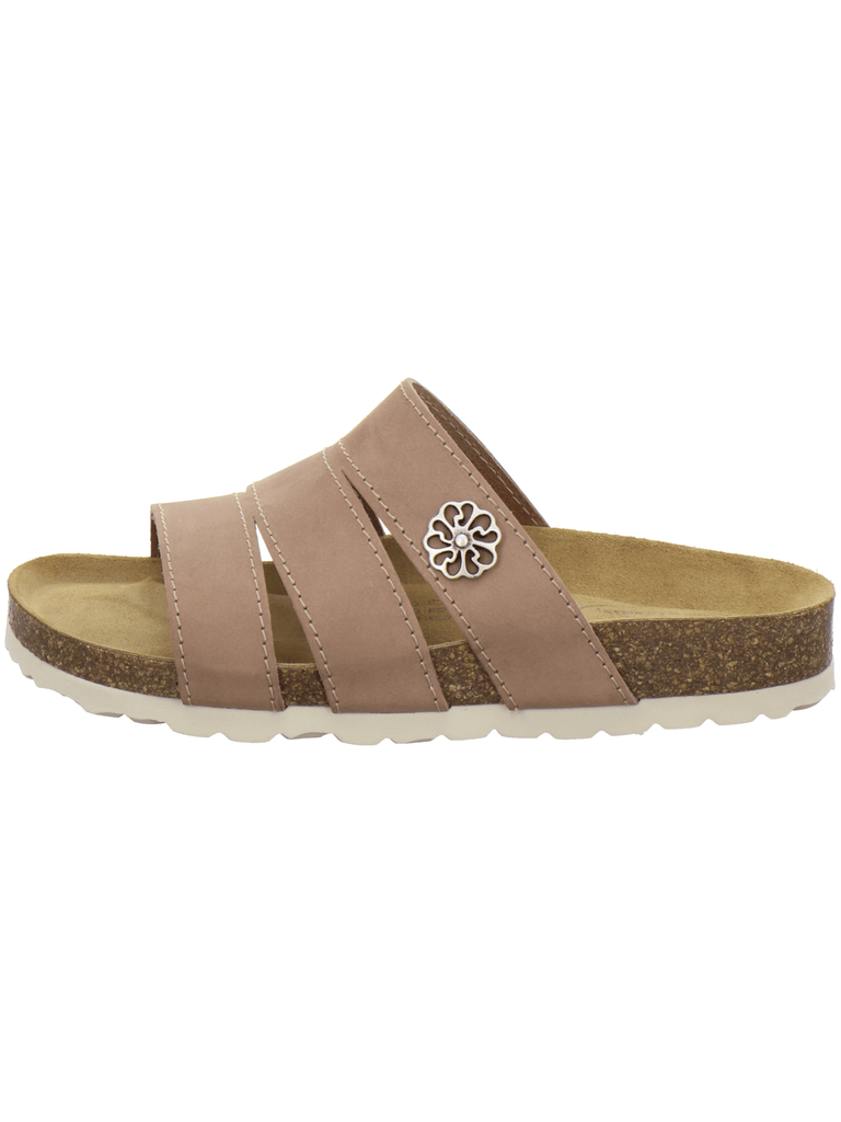 Pantoletten Damen Leder piedra
