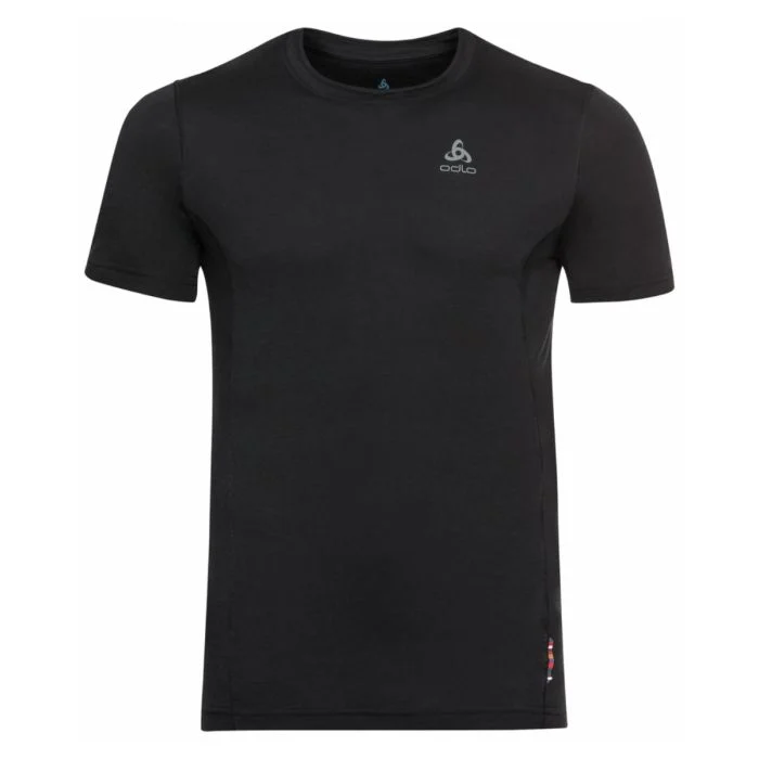 Odlo Herre Mellemlag Top Crew Neck Short Sleeve Sort