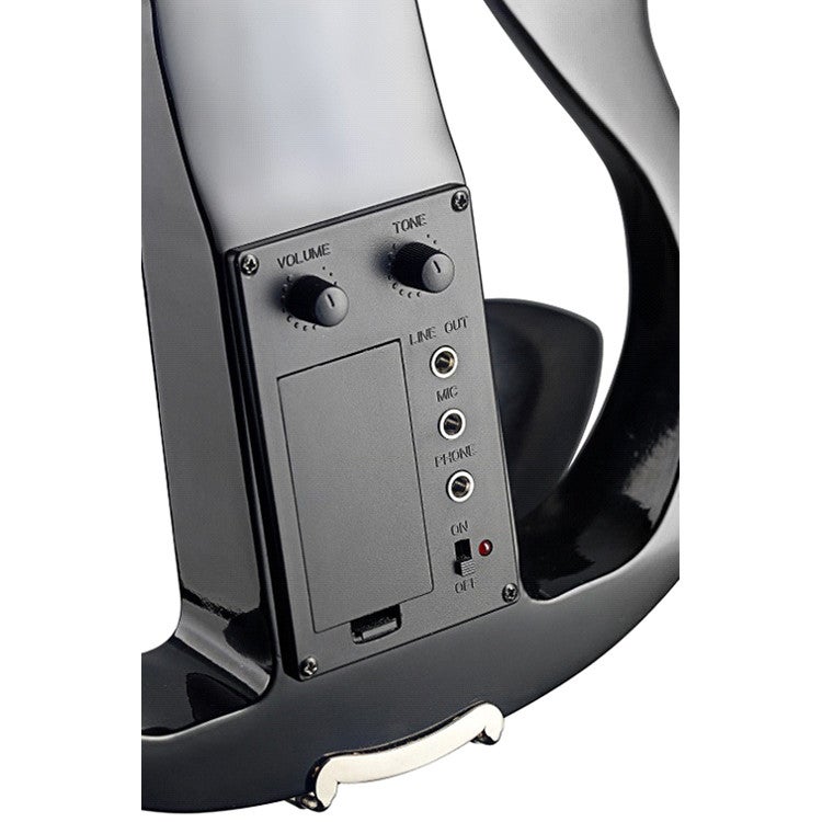 Stagg EVN X-4/4 BK elektrische viool, zwart, met gigbag en hoofdtelefoon