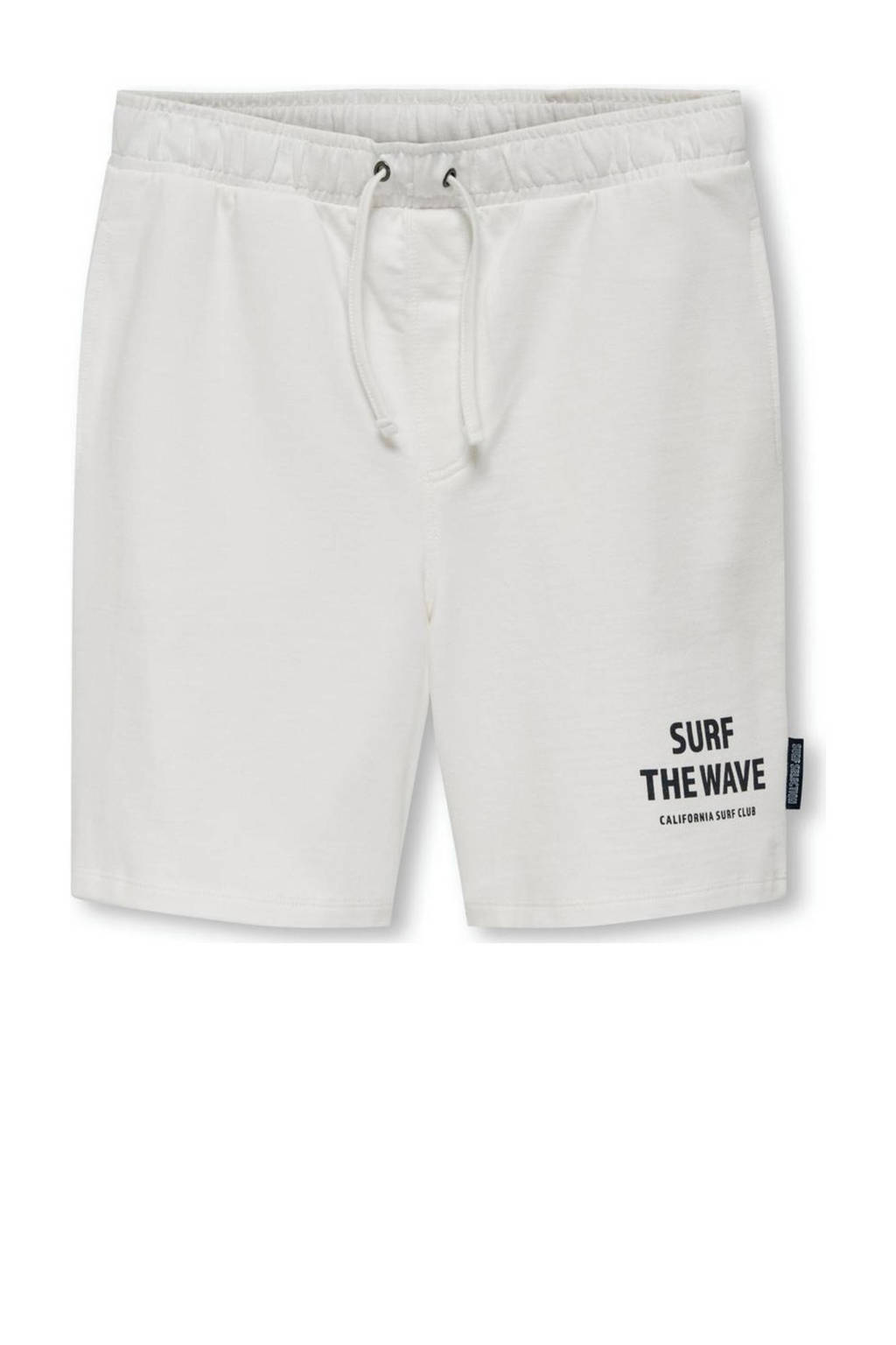 ONLY sweatshort KOBFELIX met tekst wit