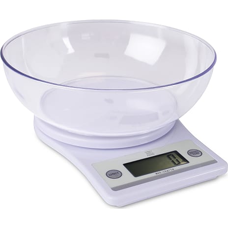 Digital køkkenvægt - hvid plast (5 kg)