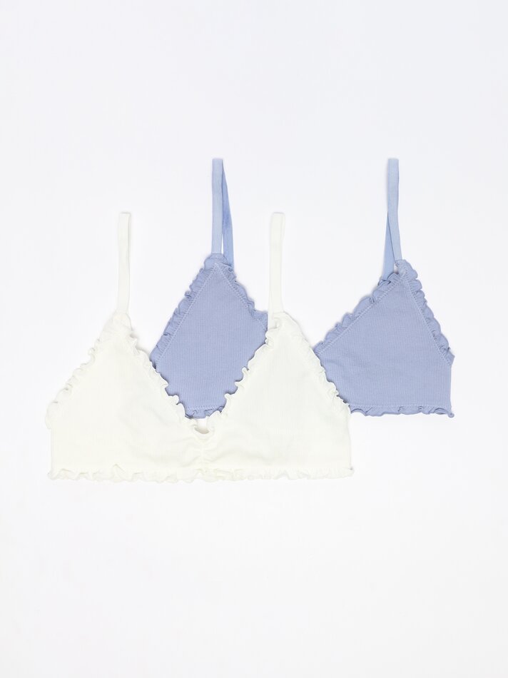 Conjunto com 2 sutiãs sem costura - Branco