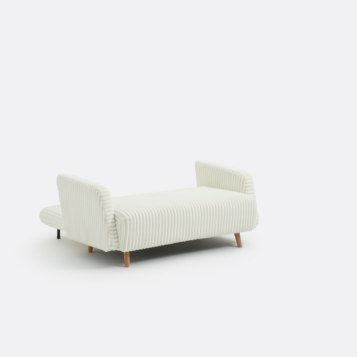 LA REDOUTE INTERIEURS<br>Sofá conversível, veludo canelado grosso, 2 lugares. Cósico