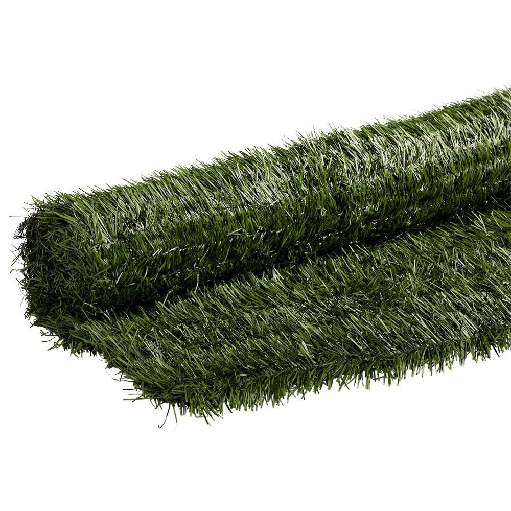 Haie artificielle fine bicolore vert 110 brins L300 x H100 cm