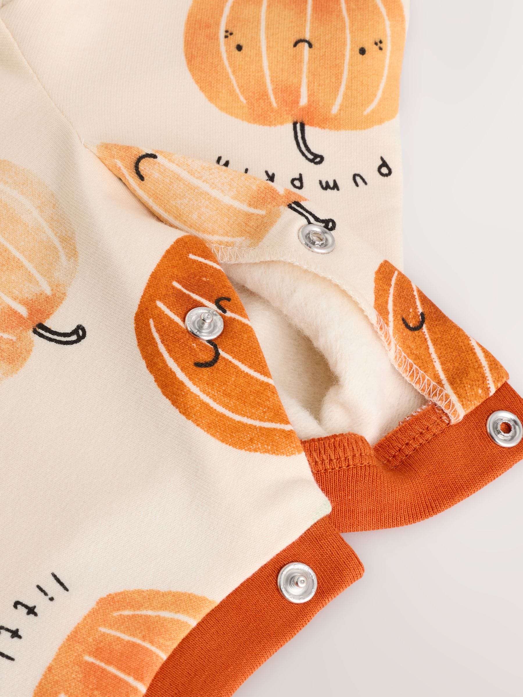 Oranje kleine pompoen - Sweat babyromper (0mnd-2jr)