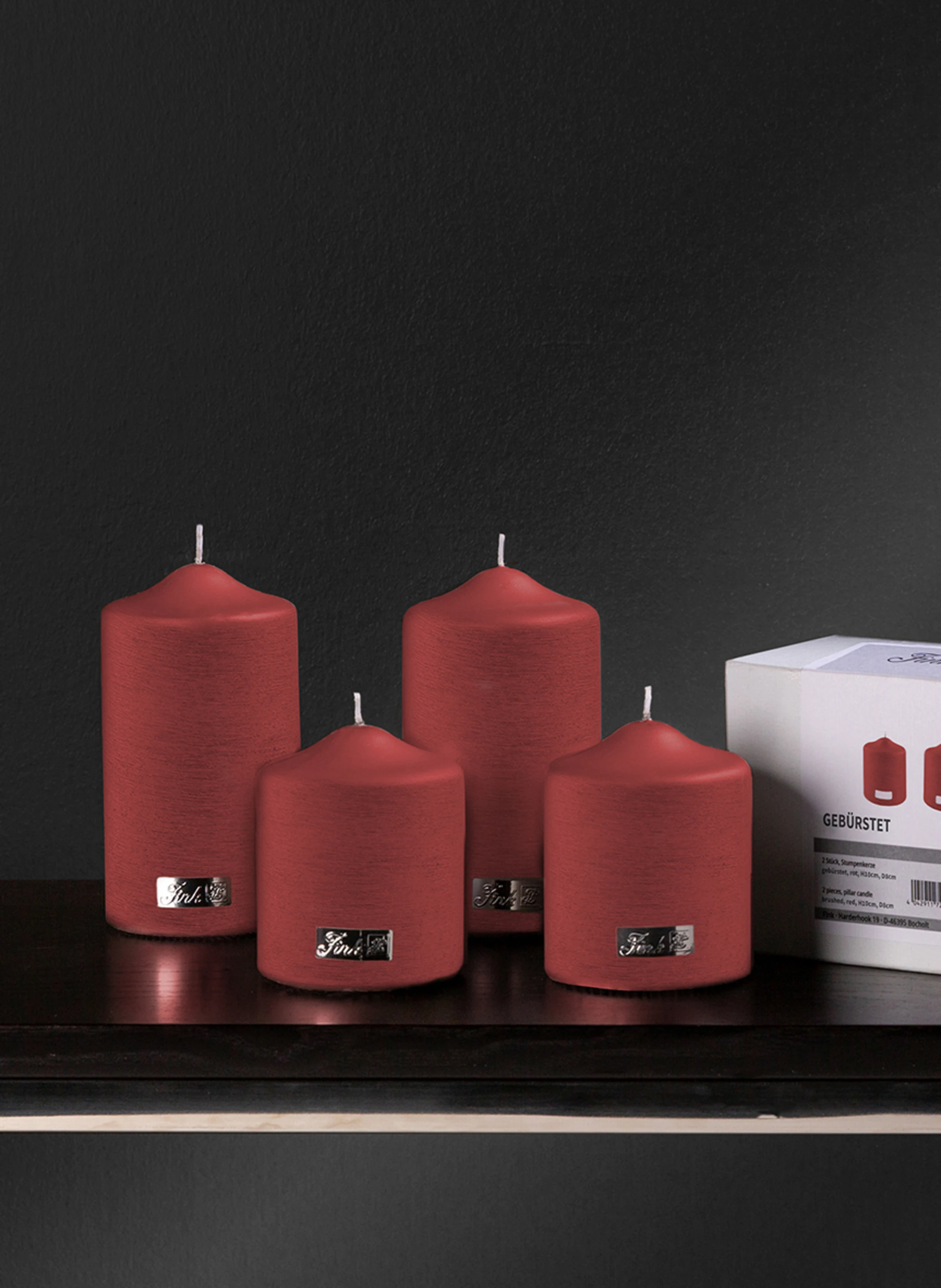 Fink metallic Stumpenkerze CANDLE