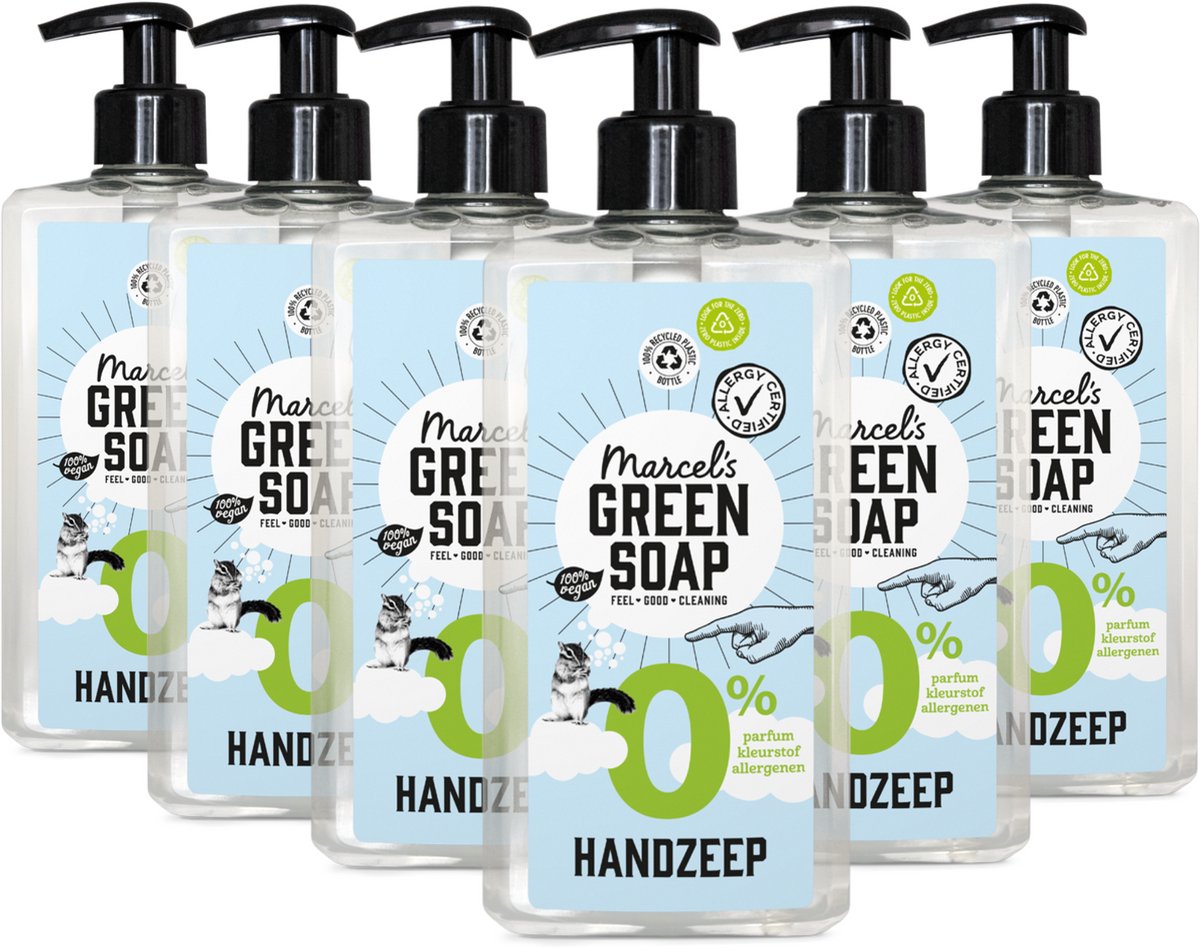 6x Marcel’s Green Soap Handzeep 0% (500 ml)