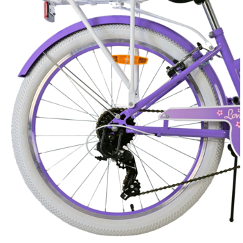 Volare Lovely kinderfiets paars wit 24 inch