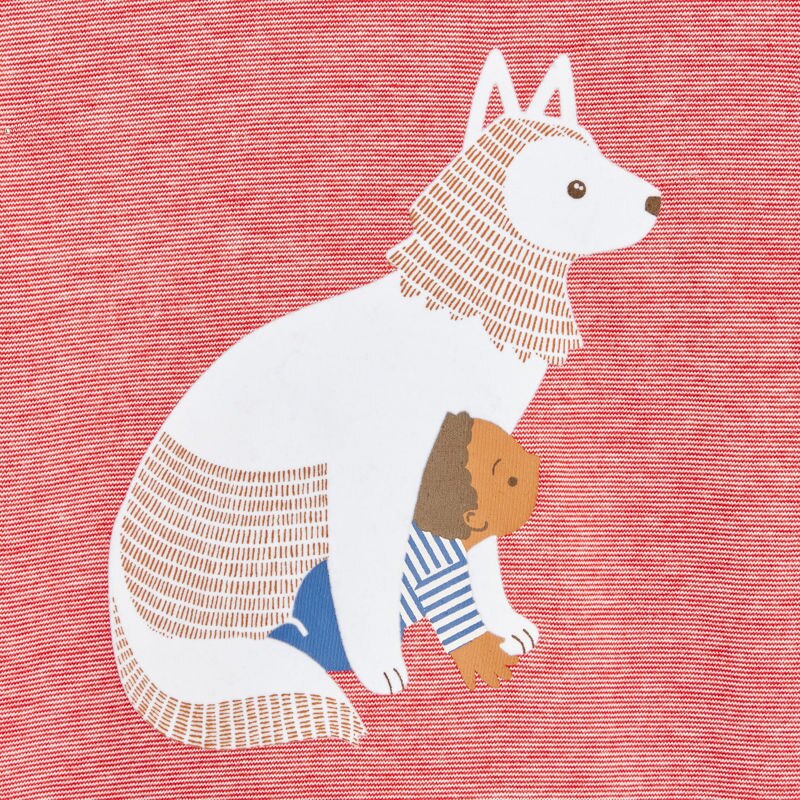 T-shirt fines rayures renard orange bébé garçon Orange