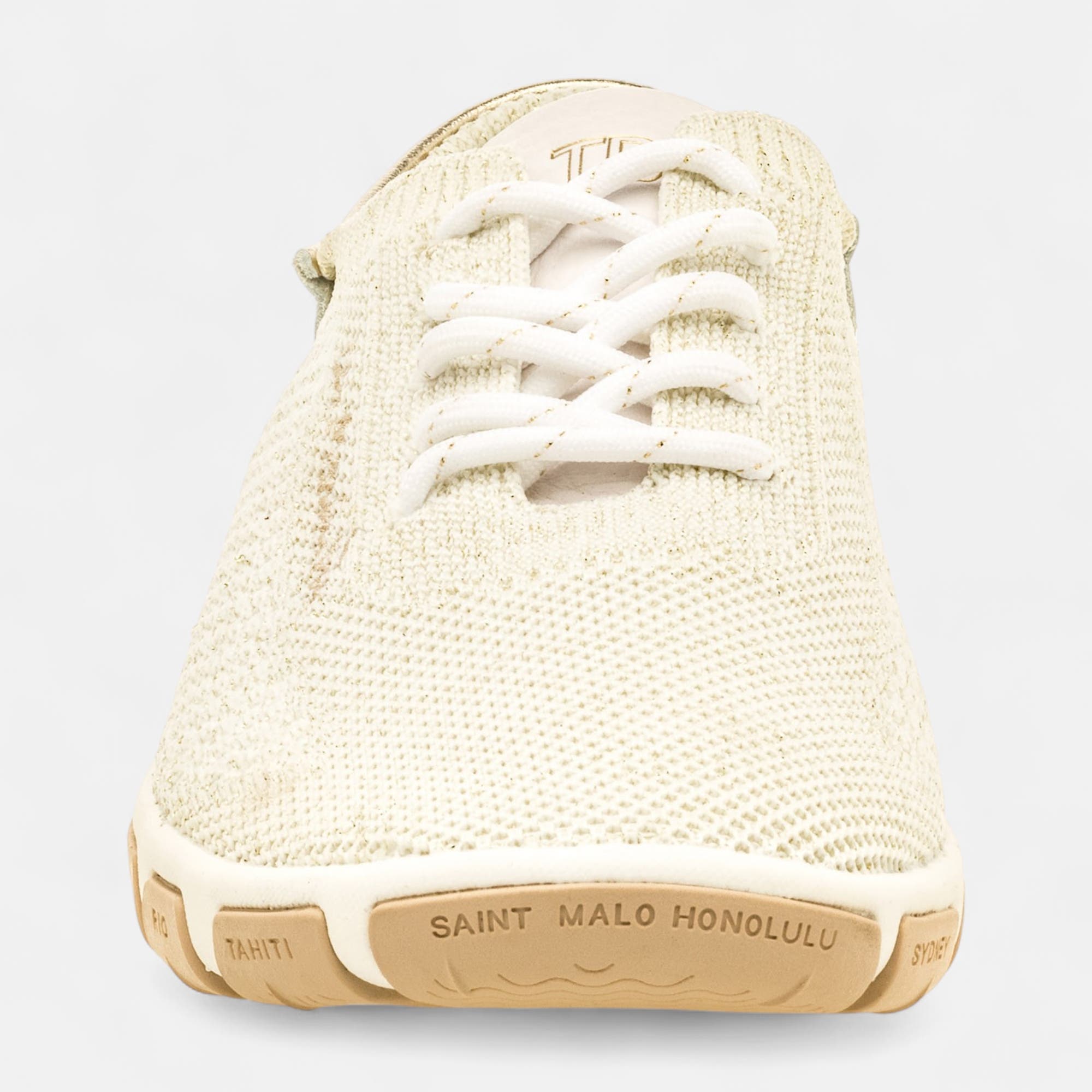 Baskets basses Femme blanc/or