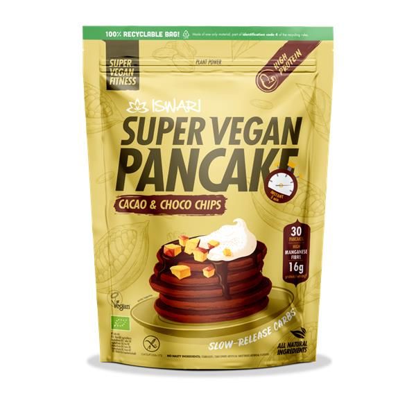 Super Vegan Panquecas Cacau E Pepitas De Choco