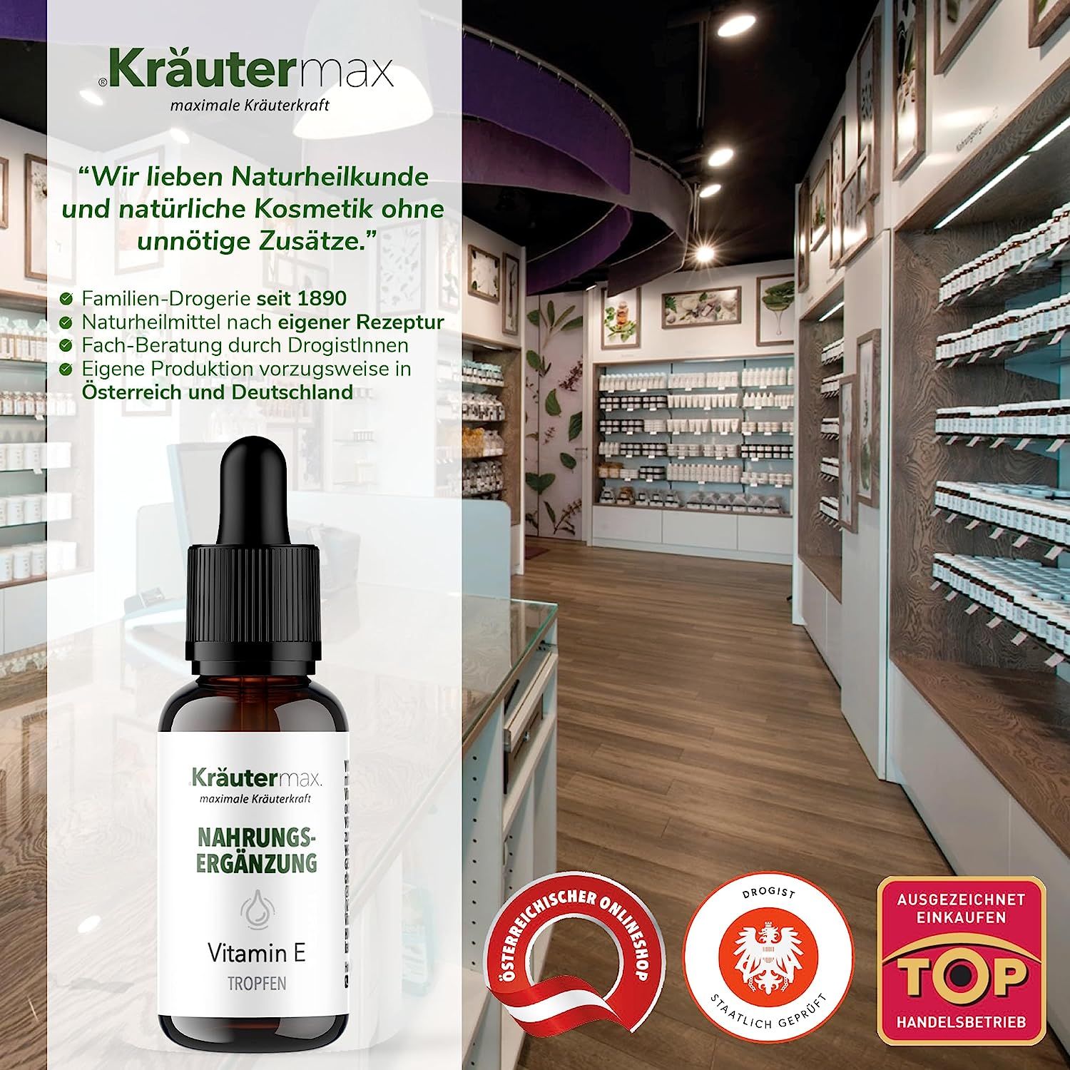 Kräutermax Vitamin E vegan Tropfen