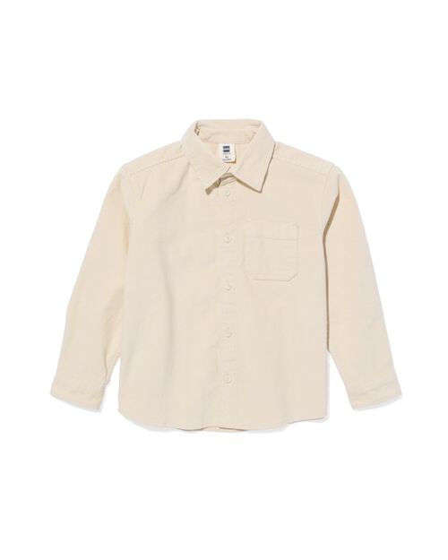 chemise en velours côtelé enfant  blanc cassé