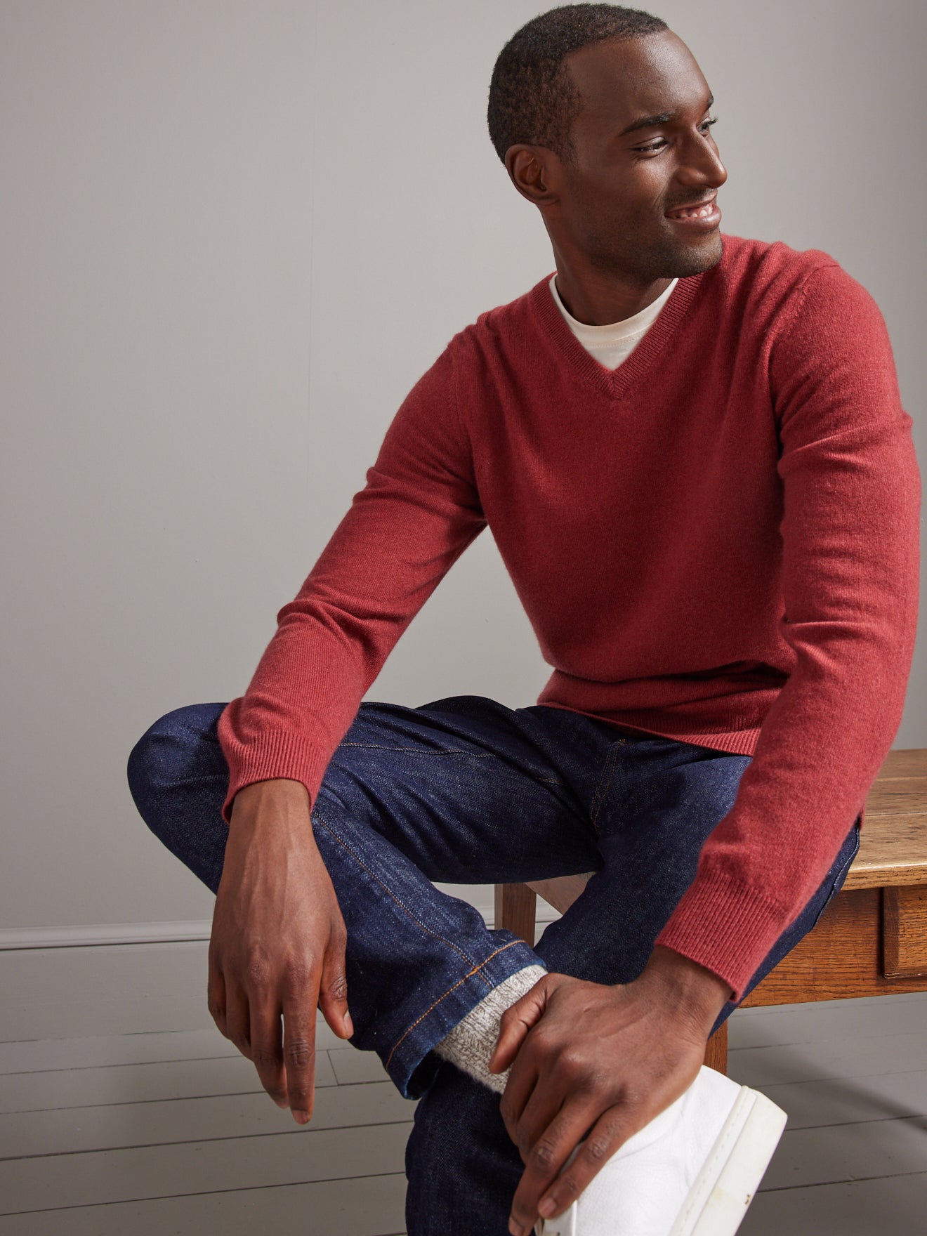 Pull col V homme - Collection Cachemire