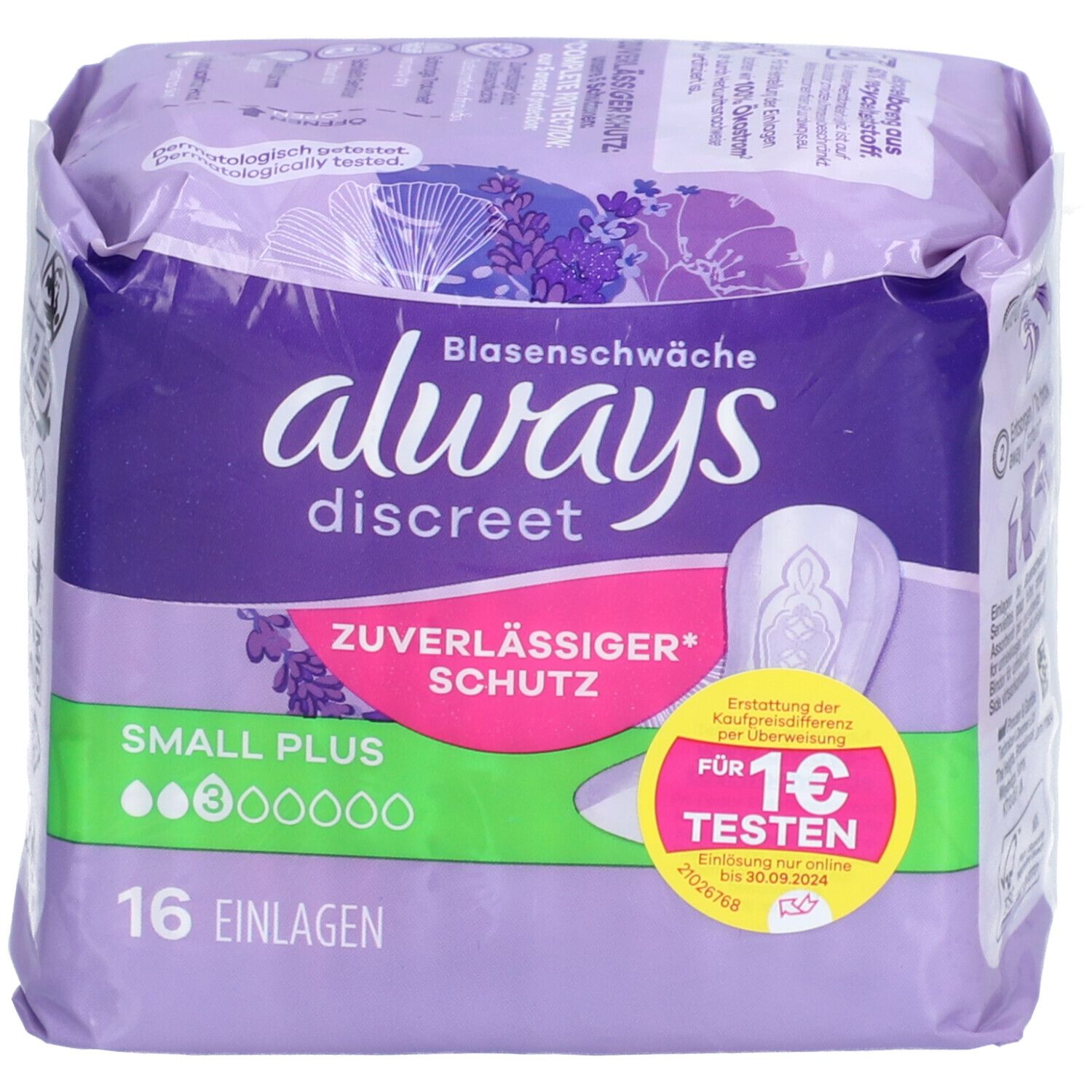 always discreet Inkontinenz Einlagen Small plus