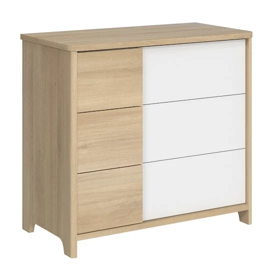 Sacha commode 3 tiroirs   Chêne        de               Galipette