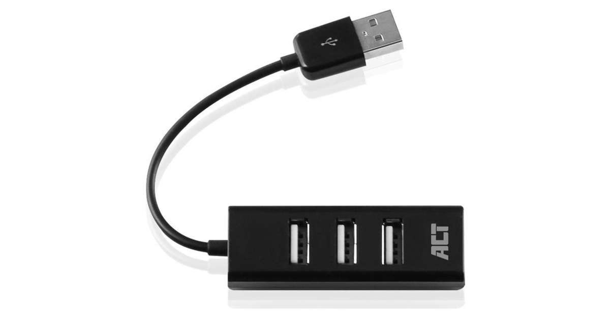 ACT ConnectivityUSB Hub mini 4 port usb-hub  (Zwart)