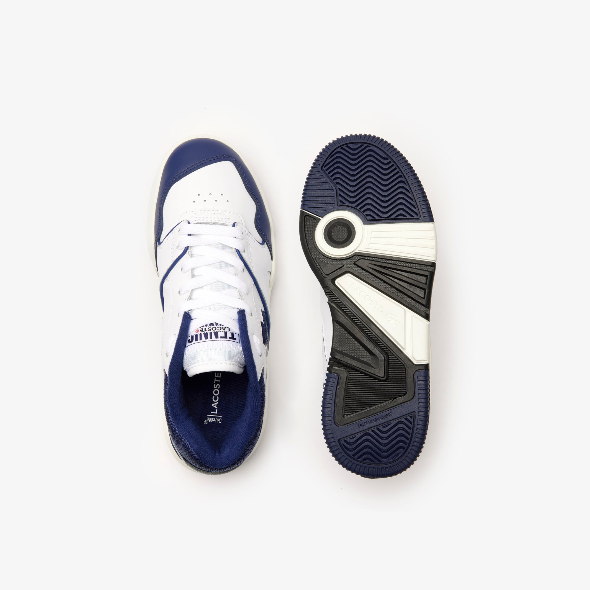 Sneakers Lineshot femme en cuir talon siglé Sneakers - Blanc - Lacoste - Femme
