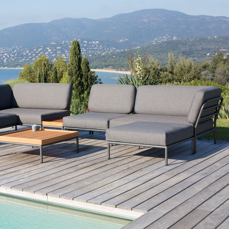 Tuinbank Level sofa dark grey