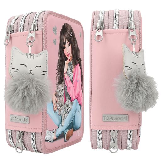 Topmodel Kitty And Doggy Trippel Penalhus, Rosa