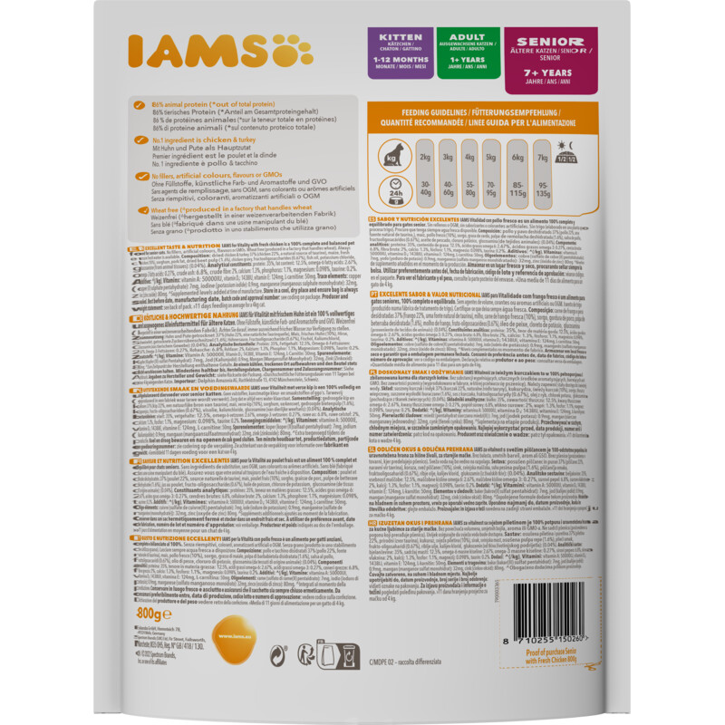 IAMS Vitality senior 7+ fresh chicken