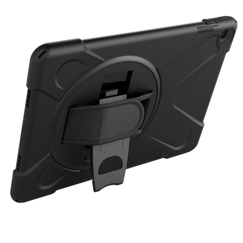 Samsung Galaxy Tab A7 Lite Peak 500m Hybrid Outdoor Hardcase Hülle mit Aufsteller   Handschlaufe (EGPE00149) - Schwarz