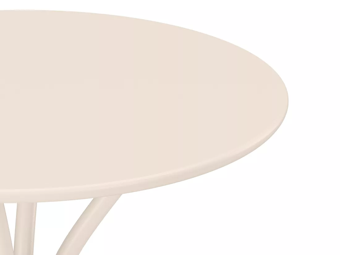 Table ronde de jardin D.60 cm en métal - Beige - MIRMANDE de MYLIA
