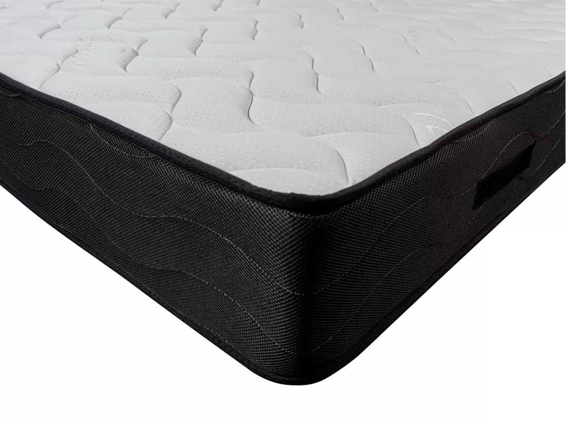 Ensemble 140 x 190 cm sommier coffre naturel clair + matelas ressorts ensachés 7 zones et mémoire de forme ép.24cm - MERISI de YSMÉE
