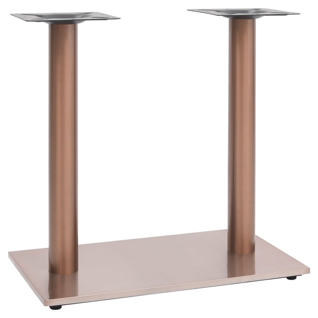 vidaXL Bistrotafelpoot messing 70x40x72 cm roestvrij staal