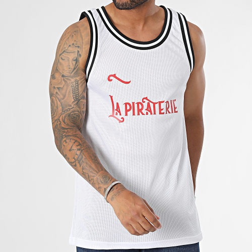 Débardeur Pirate 10 Blanc Rouge