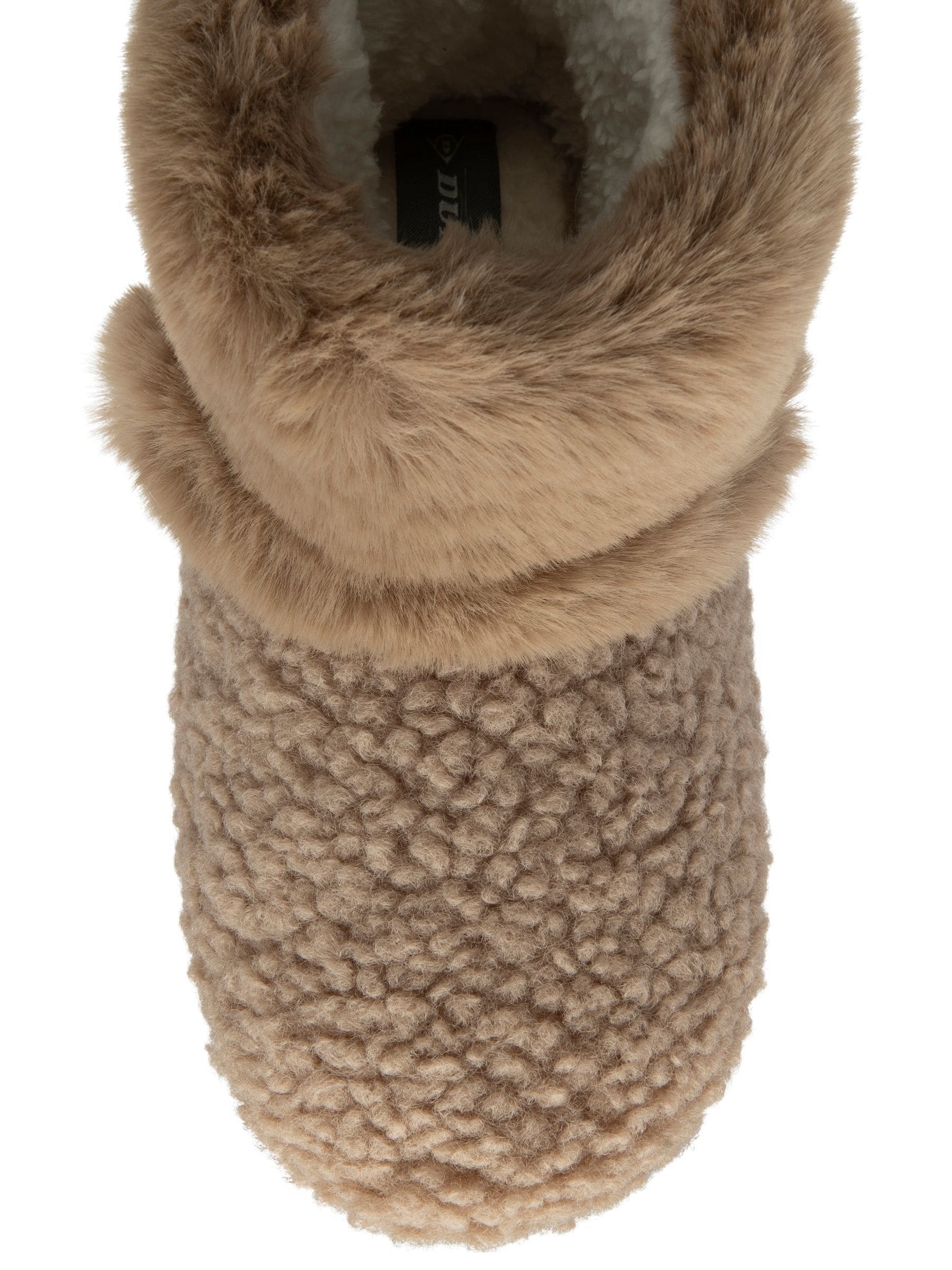 Crème - Dunlop Bootee Pom Pom Faux Slippers