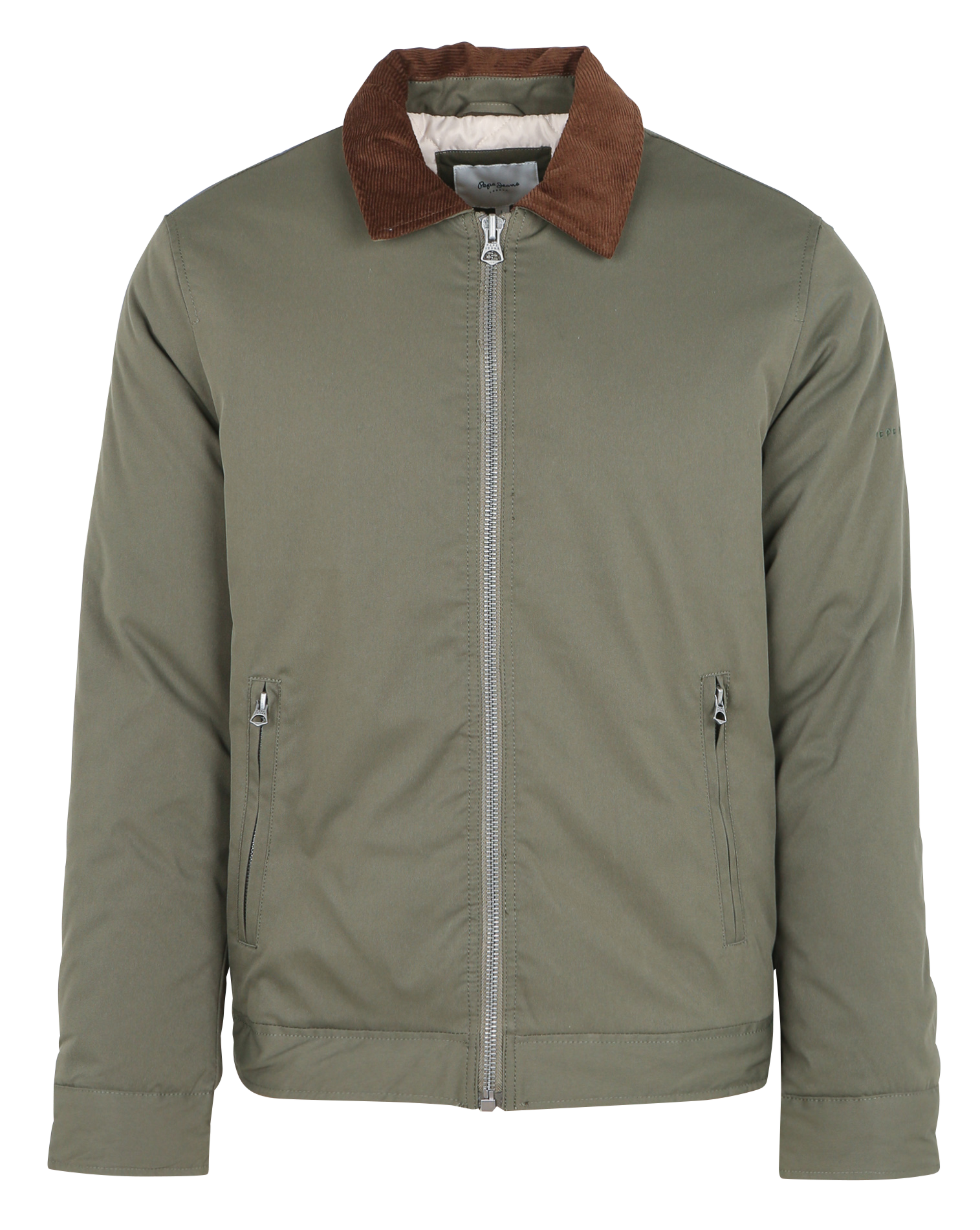 TARRINGTON - Blouson col classique droit en coton mélangé | Vert