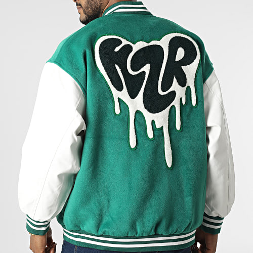 Veste Teddy MK21010 Vert Blanc