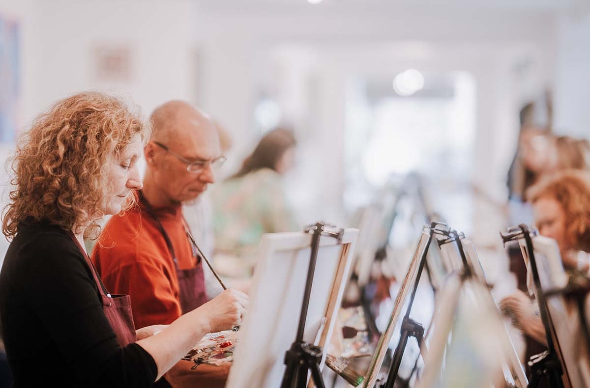 Paint & Drink mit Strukturpaste Frankfurt (Ginnheim)